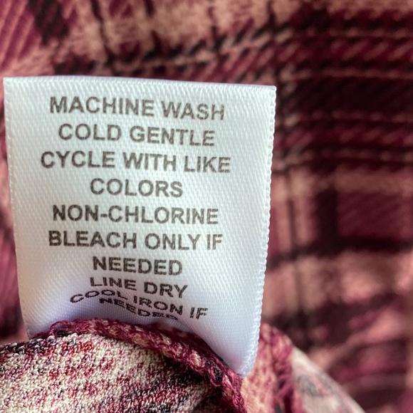 ELLE Skirt A-Line Tie-Waist Lined Pink Wine Plaid - Picture 7 of 9